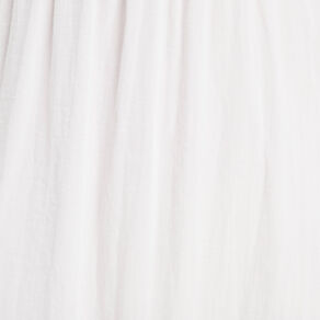 Robe longue évasée smockée blanc femme