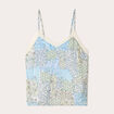 Caraco bretelles fines bleu femme