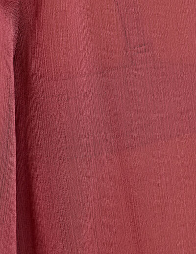Blouse col V manches longues vieux rose femme