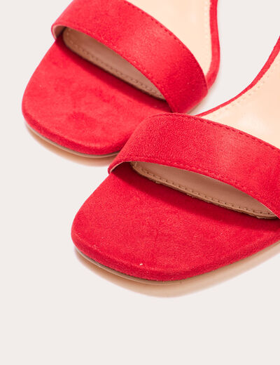 Sandales à talons rouge femme