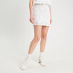 Jupe évasée effet macramé blanc femme