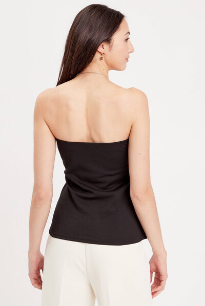 Bustier sans manches noir femme