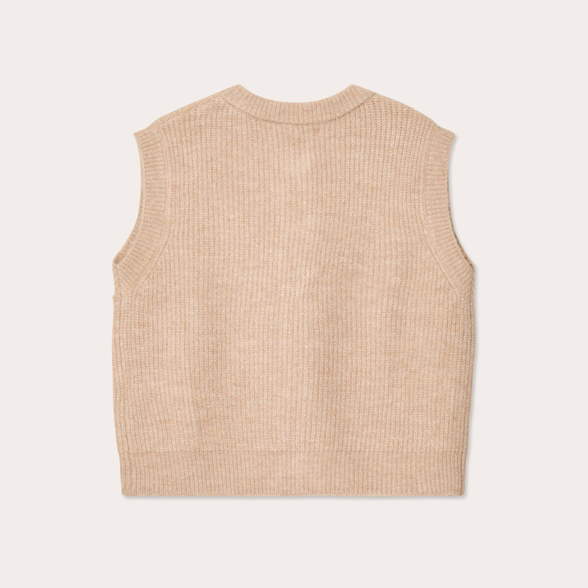 Gilet sans manches beige femme