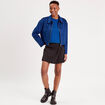 Pull court manches pagodes bleu electrique femme