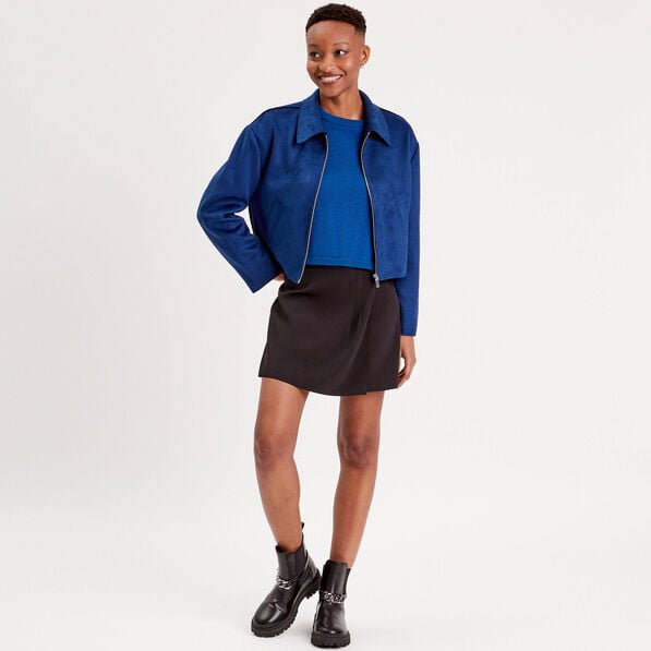 pull court manches pagodes bleu electrique femme Pull court manches pagodes bleu electrique femme