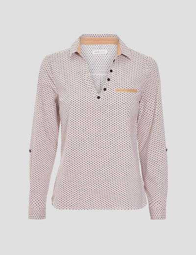 Blouse manches longues blanc femme