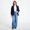 Jean wide leg taille standard denim stone femme