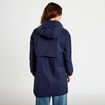 Parka &agrave; capuche taille ajustable bleu marine femme