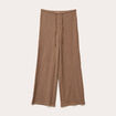 Pantalon large marron femme