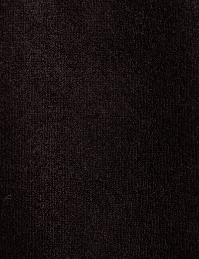 Robe pull droite 2-en-1 noir femme