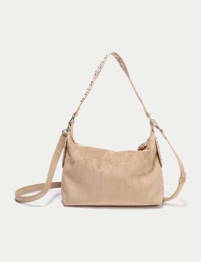 Sac port&eacute; &eacute;paule d&eacute;tails clout&eacute;s marron femme