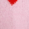 Pull oversize motif coeurs rose clair femme