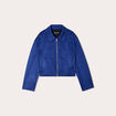 Veste zippée oversize bleu electrique femme