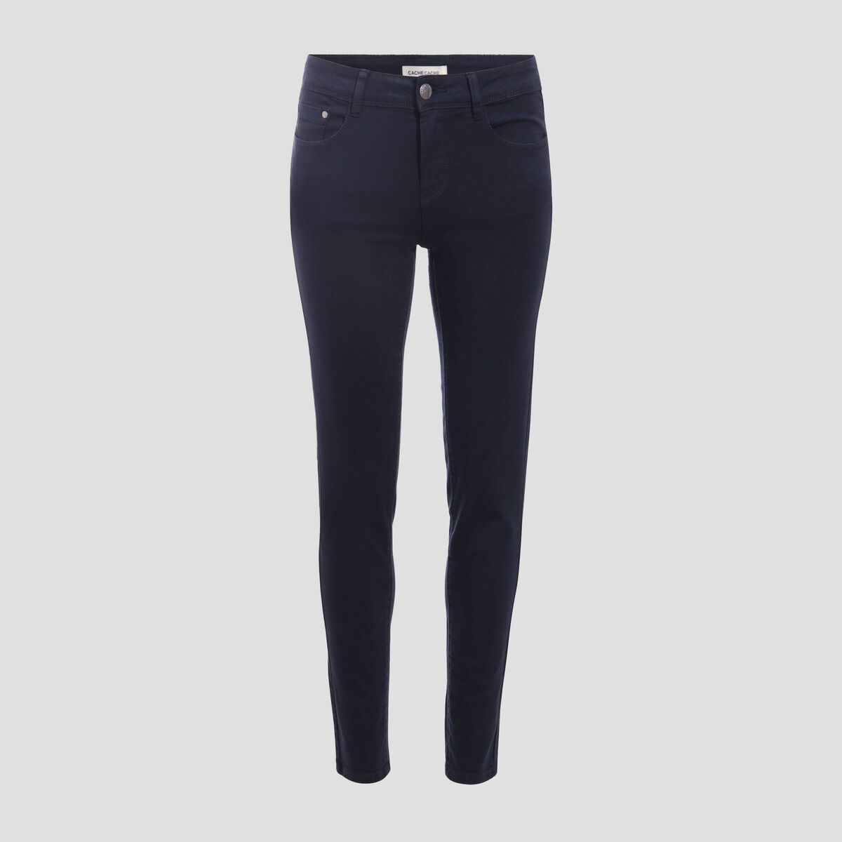 Jeans slim 5 poches bleu marine femme