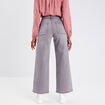 Jeans wide leg denim gris femme
