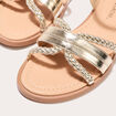 Sandales plates couleur or femme