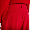 Pantalon barrel taille standard rouge femme