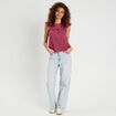 Blouse sans manches prune femme