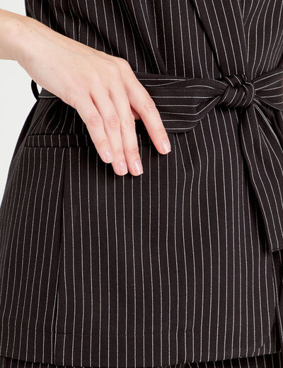 Veste blazer sans manches noir femme