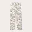Jeans straight taille haute blanc femme