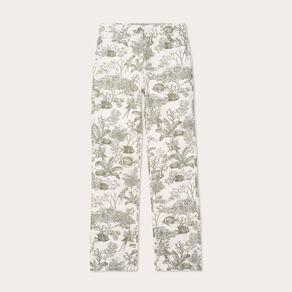 Jeans straight taille haute blanc femme