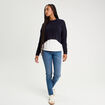 Jeans slim 5 poches denim stone femme
