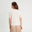 T-shirt manches courtes ecru femme