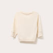 Pull manches 3/4 ajouré ecru femme