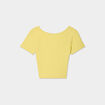 T-shirt manches courtes jaune femme