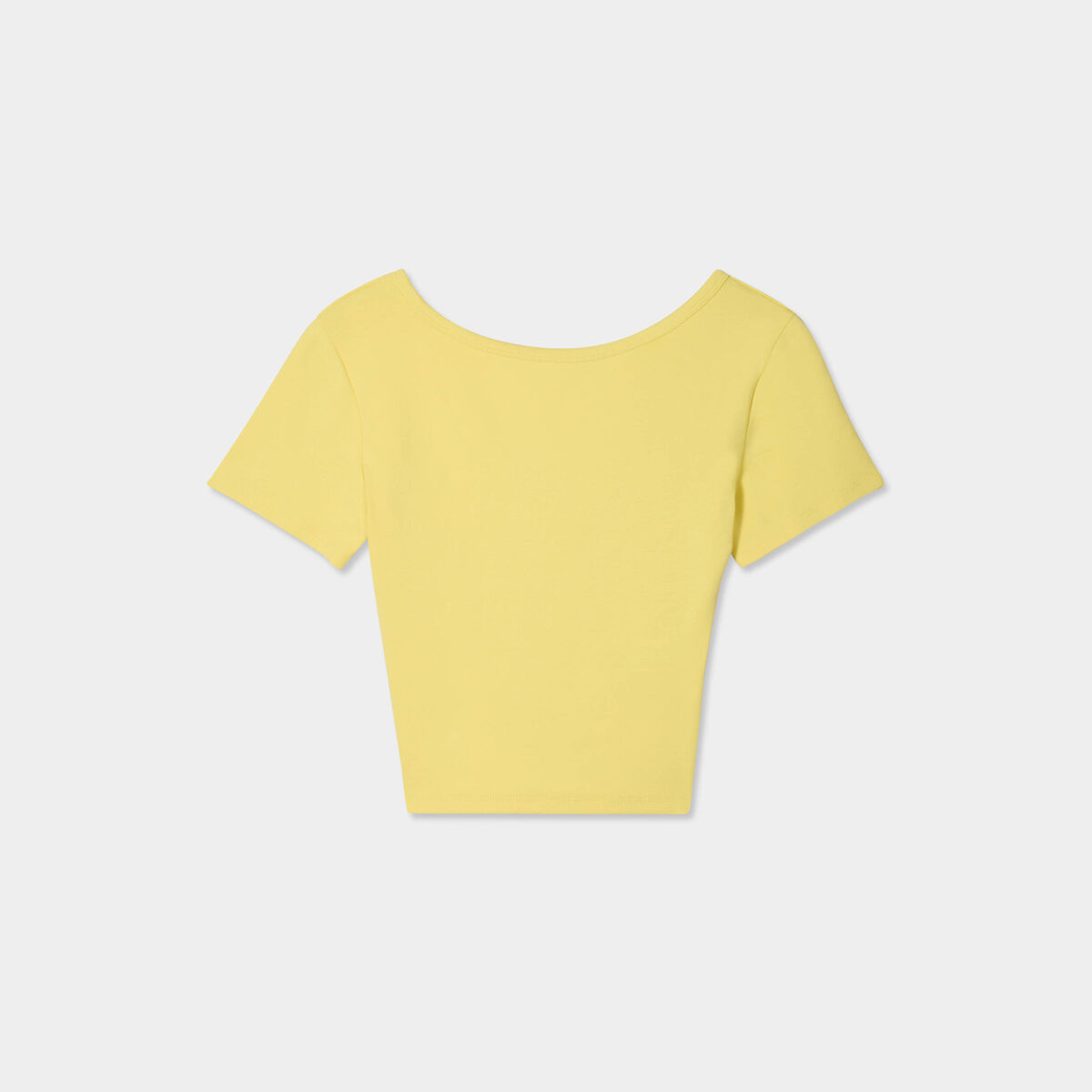 T-shirt manches courtes jaune femme