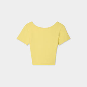 t shirt manches courtes jaune femme T-shirt manches courtes jaune femme