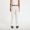 Pantalon chino 7/8&egrave;me taille &eacute;lastiqu&eacute;e blanc femme