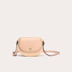 Sac arrondi effet tressé creme femme