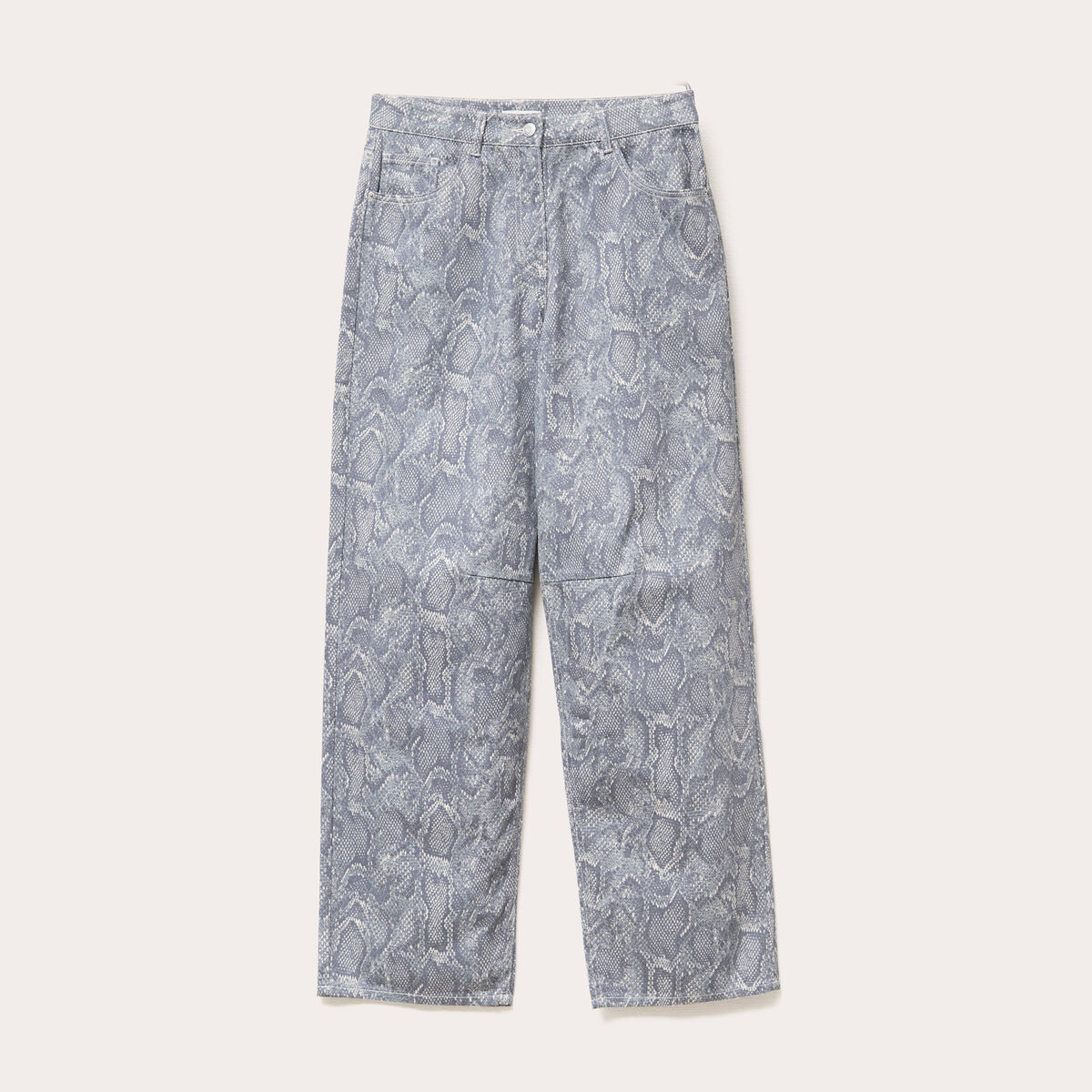 Pantalon ballon large bleu gris femme