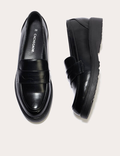 Mocassins noir femme