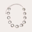 Ceinture chaîne ronds métal gris argent femme