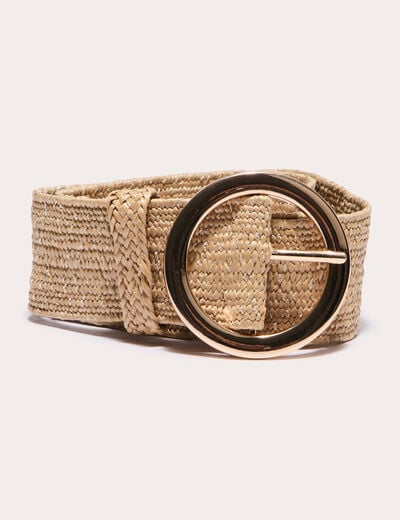 Ceinture élastiquée couleur or femme