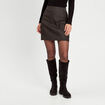 Jupe droite taille haute noir femme