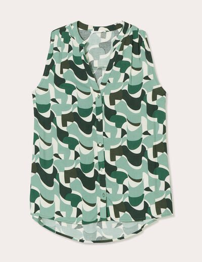 Chemise sans manches vert femme
