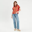 Chemise manches courtes rouge femme