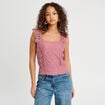 Blouse bretelles fines vieux rose femme