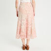 Jupe longue évasée rose pastel femme