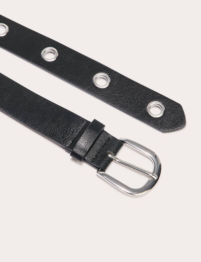 Ceinture large noir femme