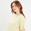 T-shirt manches courtes jaune clair femme