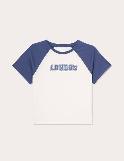T-shirt manches courtes ecru femme