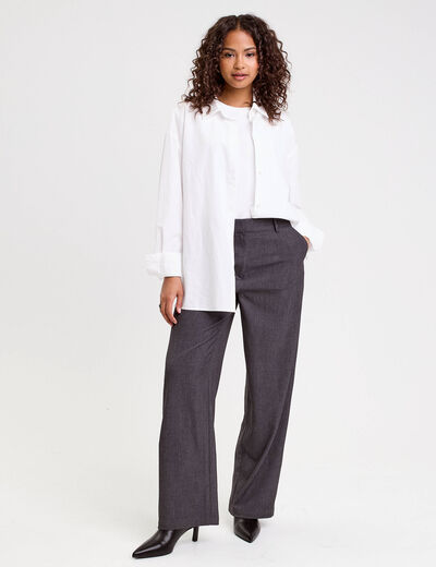 Pantalon gris foncé femme