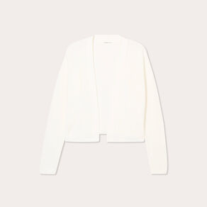 Gilet manches longues ecru femme