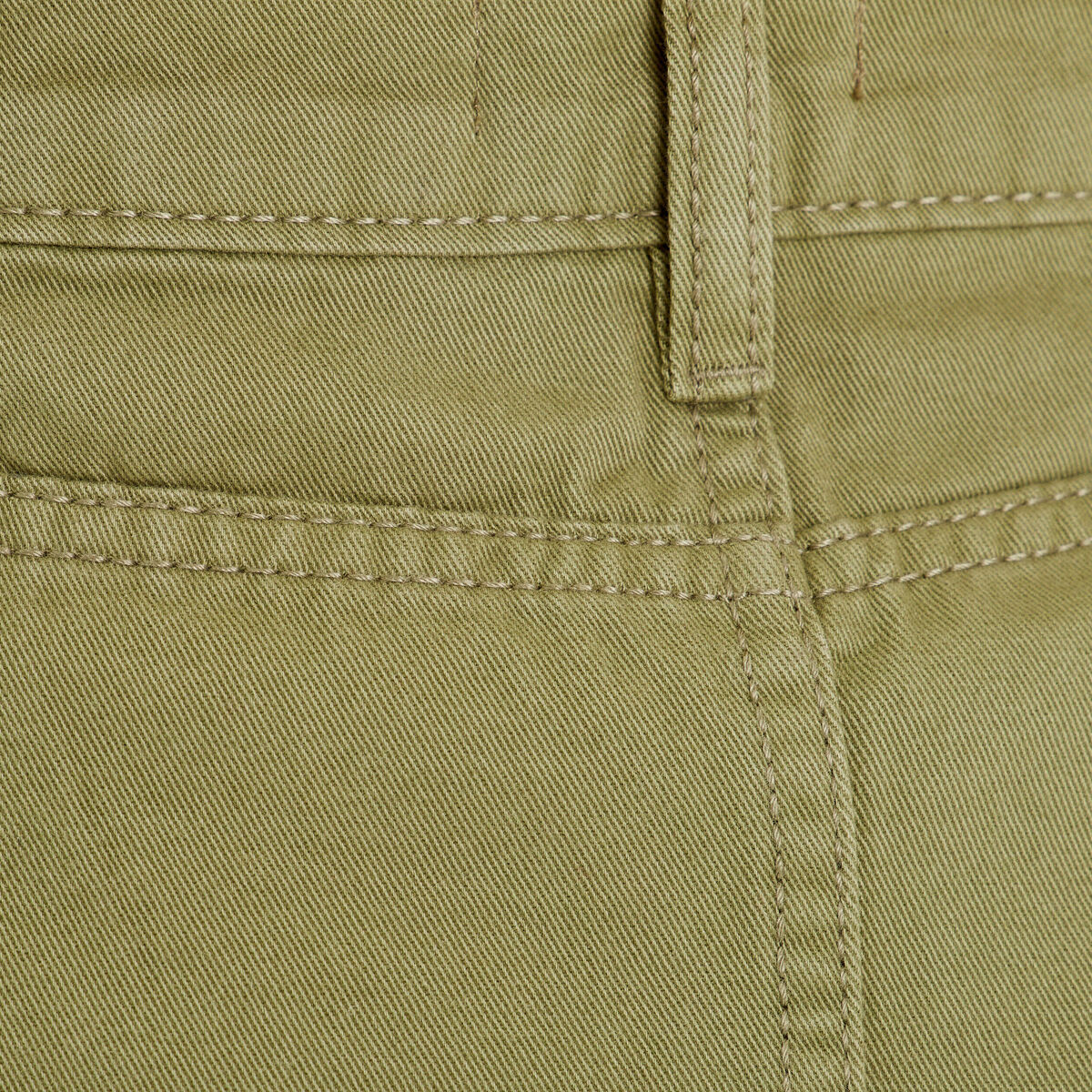 Jupe cargo en jean vert kaki femme