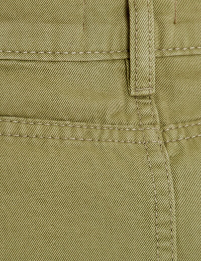 Jupe cargo en jean vert kaki femme
