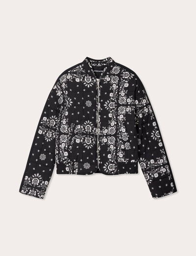 Veste matelassée zippée noir femme